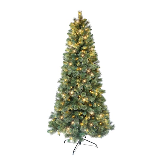 7.5 ft. Pre-Lit Montana Pine Artificial Christmas Tree, Dual-Color LED Lights